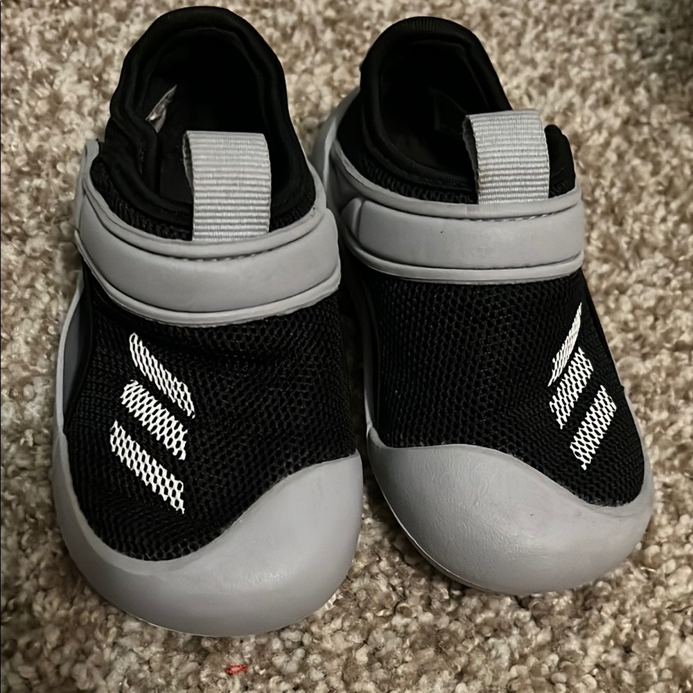Adidas Black and Gray Water sandal Slip-On Knit Upper
